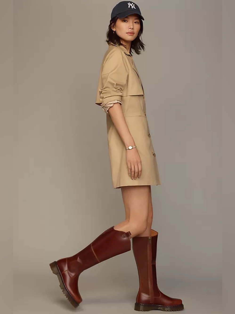 Dr. Martens Amaayah Hi Butterscotch Leather Knee High Boots Size 8 NIB - Picture 11 of 16